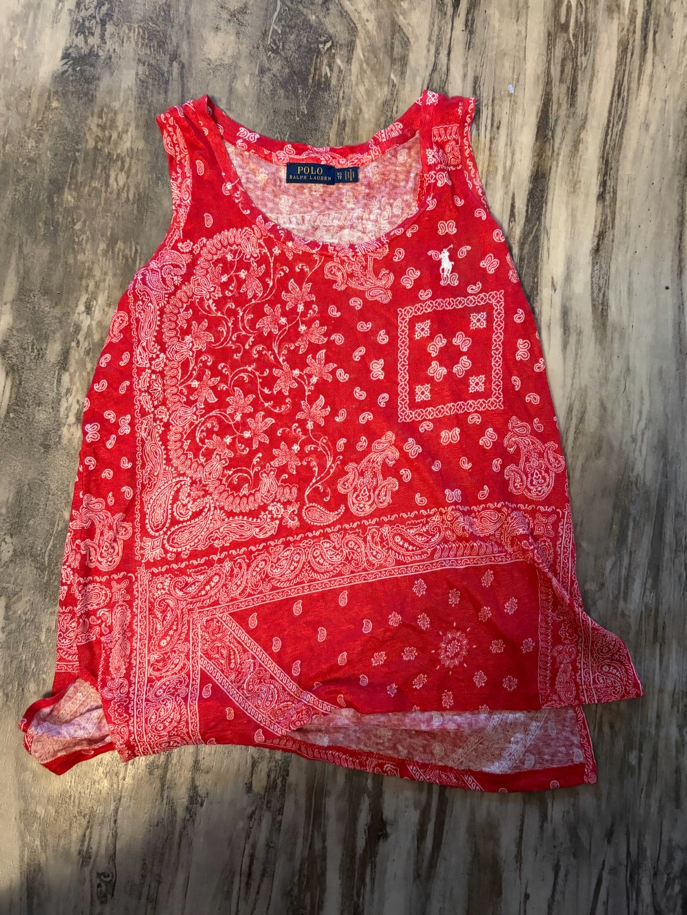 Polo by Ralph Lauren Red Bandana-Print Sleeveless Tank